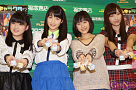 モーニング娘。 左から鈴木香音・鞘師里保・小田さくら・譜久村聖