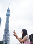 納豆クイーン宮﨑香蓮さんとスカイツリー