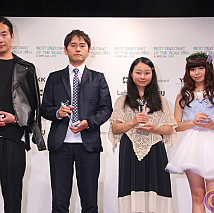 左から松井征心・畝森泰行・はしもとみお・春奈るな