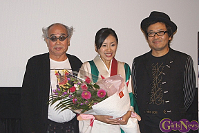 左から荒木経惟・神楽坂恵・園子温