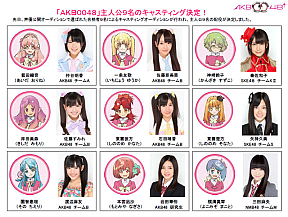 アニメ「AKB0048」 主演声優9名の配役が決定