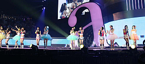 a-nationで一緒にパフォーマンスをするSKE48とHKT48