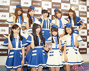 後列左から安斉奈緒美・玉井杏奈・槙田紗子・岩村捺未・藤本有紀美、前列左から奥仲麻琴・根岸愛・増井みお・森詩織