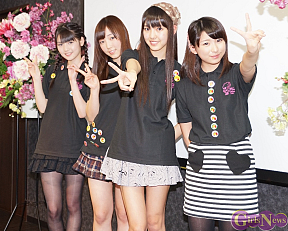 左から道重さゆみ・譜久村聖・飯窪春菜・福田花音