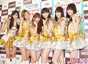 アイドリング!!! 左から横山ルリカ・河村唯・長野せりな・酒井瞳・伊藤祐奈・石田佳蓮