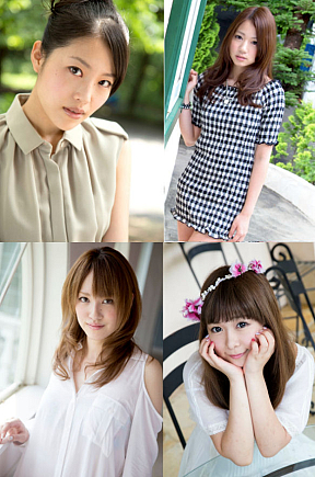 桑原みずき(左上)・小野晴香(左下)・高田志織(右上)・平松可奈子(右下) (C)BIG PAPA