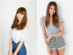 JJモデル 大川藍(左)・有末麻祐子(右) (C)LesPros entertainment