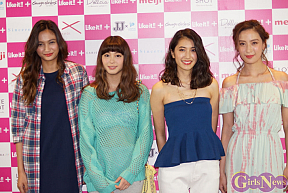 左から香川沙耶・大川藍・有末麻祐子・ソンイ