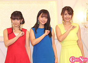 浅川梨奈、渡邉幸愛、志村理佳。6日開催のリリースイベントより