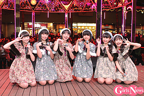 ハコイリ・ムスメ。（左から）井上姫月（ひるな）、吉田万葉（まんよう）、戸羽望実（とば のぞみ）、寺島和花（わか）、塩野虹（なな）、我妻桃実（わがつま ももみ）