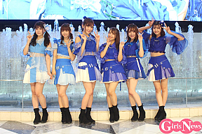 愛乙女☆DOLL。（左から）佐倉みき、日向春菜、佐野友里子、太田里織菜、前田美咲、星凪桃佳