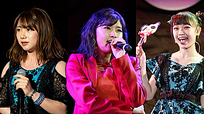 ※昨年のソロフェス!の模様(上位 3 名、左から):石田亜佑美(モーニング娘。’21))、川村文乃(アンジュルム)、山﨑愛生(モーニング娘。’21)