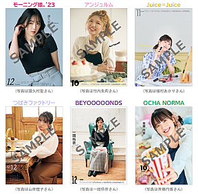 「ハロー！プロジェクト2023年版カレンダー」各リーダーの絵柄