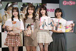 (左から)對馬優菜子・川越紗彩・曽我部優芽・古舘葵