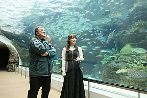 水族館のスペシャリストで、現・日本モンキーセンター園⾧の下村実氏とSKE48鎌田菜月