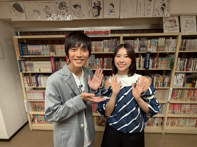 「米沢嘉博記念図書館・現代マンガ図書館」にて「マンガ大賞」発起人でもある 吉田尚記と玉井詩織